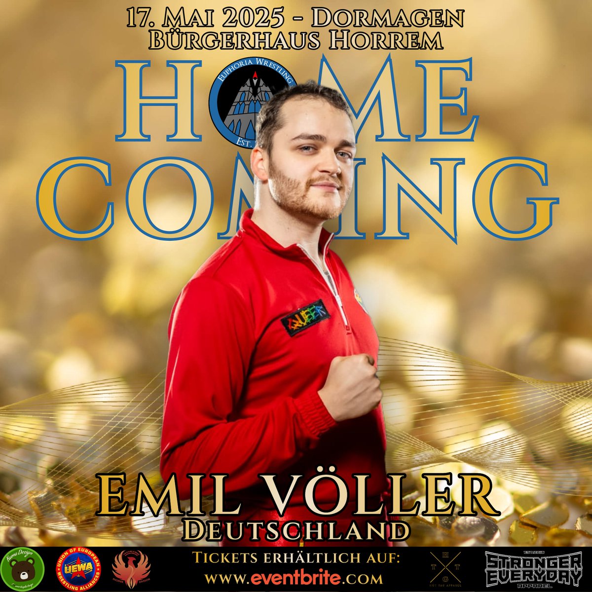You asked for him, we deliver:
#EmilVöller is coming back to Euphoria Wrestling for Homecoming.

Tickets - Homecoming:
linktr.ee/euphoriawrestl…

#euphoriawrestling #wrestling #dormagen #cologne #EWhomecoming #düsseldorf #tickets