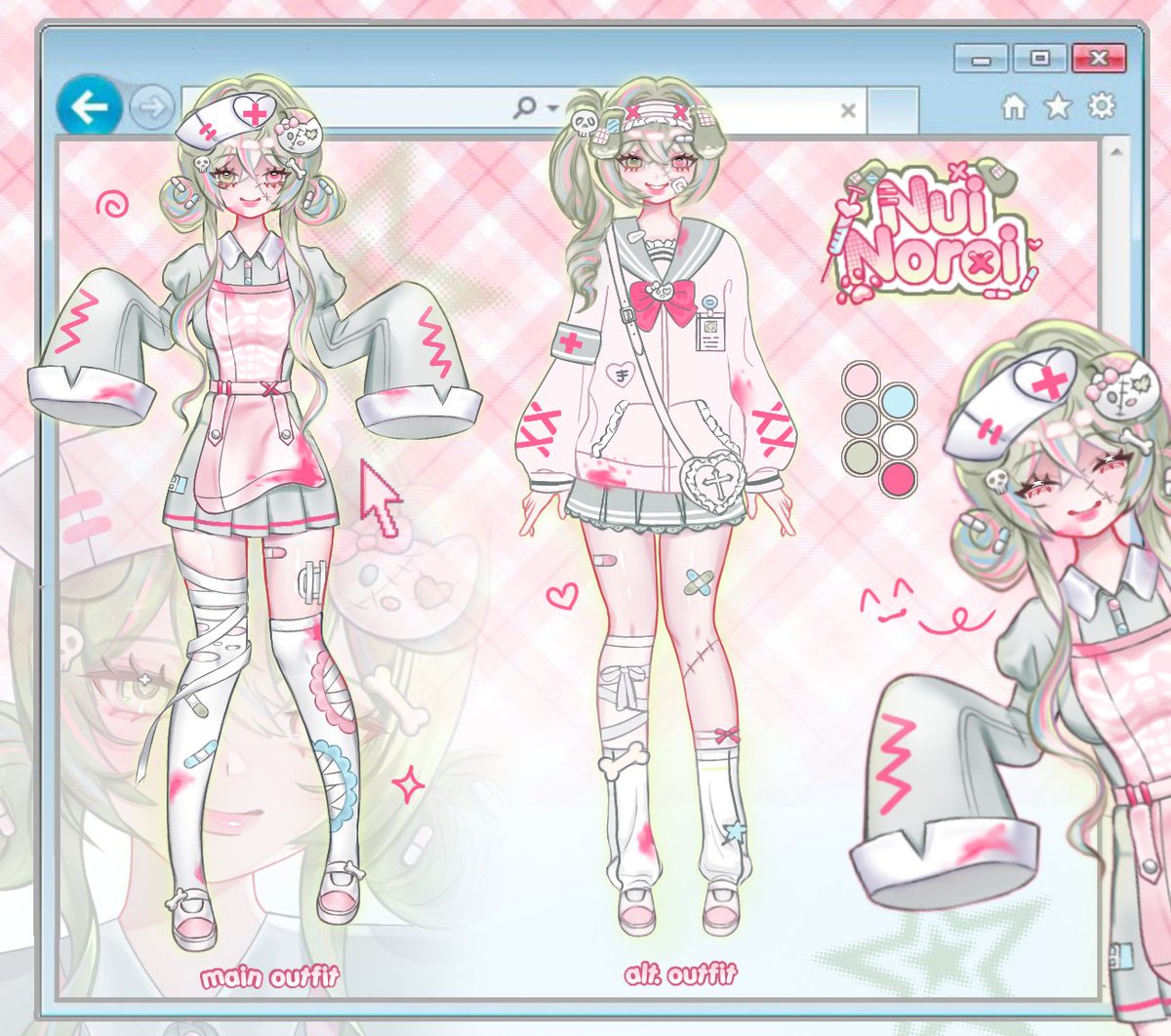 NuiNoroi's tweet image. 𖦹°‧ look who it is!
hewwo! my name is nui noroi, the cursed plushie nurse of your nightmares! ૮₍˶Ó﹏Ò ⑅₎ა. my job is to make sure you are all healed and stitched up...whether u like it or not tehe! ♡‧₊˚
tags «•«━┑
art: #nuinoillust
oshi: 🧵🩷💉
🎨cr: @aeriibun