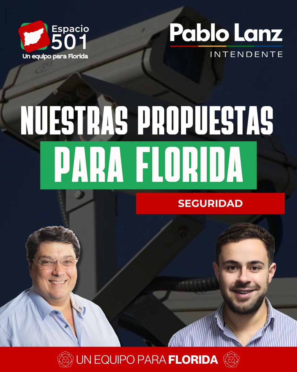 Lista501Florida's tweet photo. Desde la Lista 501 seguimos presentando nuestras propuestas para mejorar Florida  
Más seguridad con cámaras y presencia policial 👮‍♂️  
Mejor tránsito para todos 🚦  
Más empleo para los jóvenes 💼  
Y compromiso con el ambiente ♻️  

Este 11 de mayo, votá 501, la nueva generación https://t.co/cEMU20EUFn