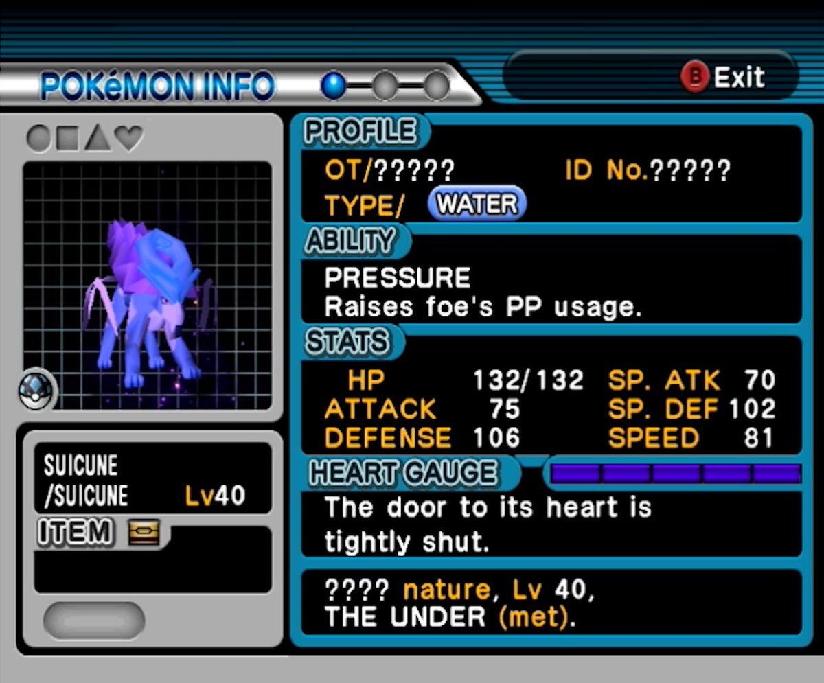 SH_Lukee's tweet image. Hit a big milestone on my most ambitious shiny hunt yet:

1000 resets for Net Ball Shadow Suicune in Colosseum!
Single system hunting on one GameCube.
Over 100 hours of hunting so far.
3 full odds shinies in other games along the way!

Very excited for the future of this hunt!