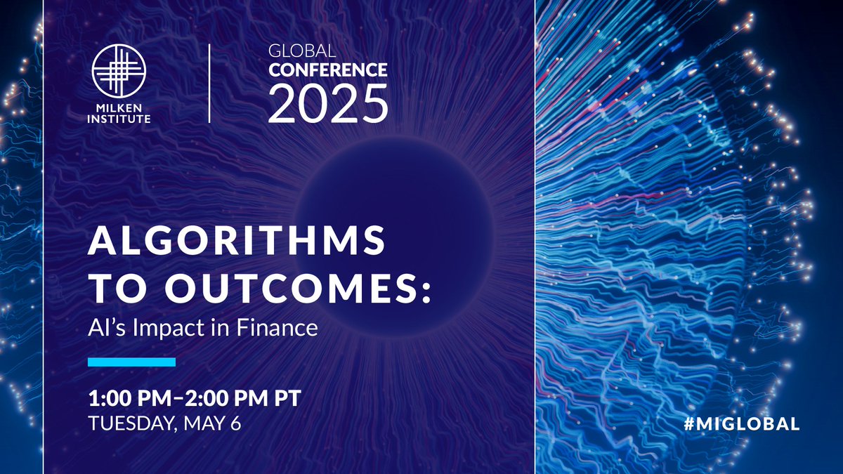PanteraCapital's tweet image. Pantera Chief Legal Officer @kspaglia will speak tomorrow at the Milken Institute Global Conference on the legal considerations surrounding AI’s expanding role in finance.

Session: Algorithms to Outcomes: AI's Impact in Finance
Date: Tuesday, May 6 
Time: 1:00-2:00pm PDT