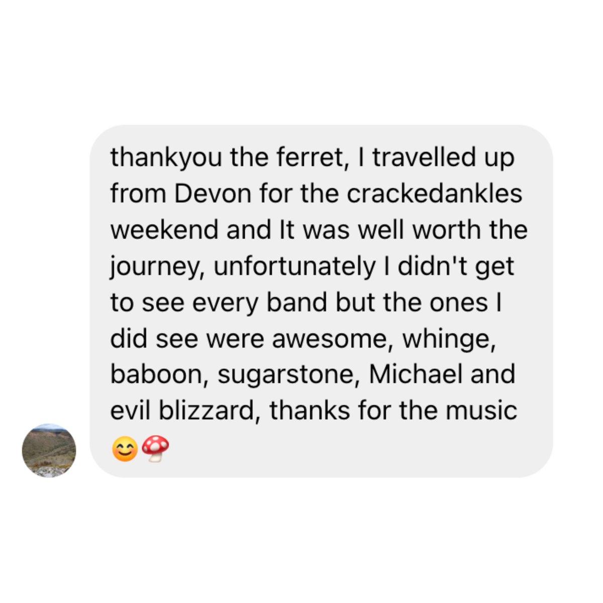 The Ferret (@ferretpreston) on Twitter photo Wonderful message to receive from Paul after such a stacked weekend from <a href="/crackedankles/">Crackedankles Records</a> and co. 🔥🤟 Wonderful message to receive from Paul after such a stacked weekend from <a href="/crackedankles/">Crackedankles Records</a> and co. 🔥🤟