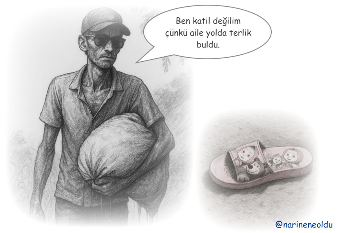 narineneoldu's tweet image. &quot;Ben katil değilim çünkü aile terlik buldu.&quot; 
#nevzatbahtiyar #yalan #algı