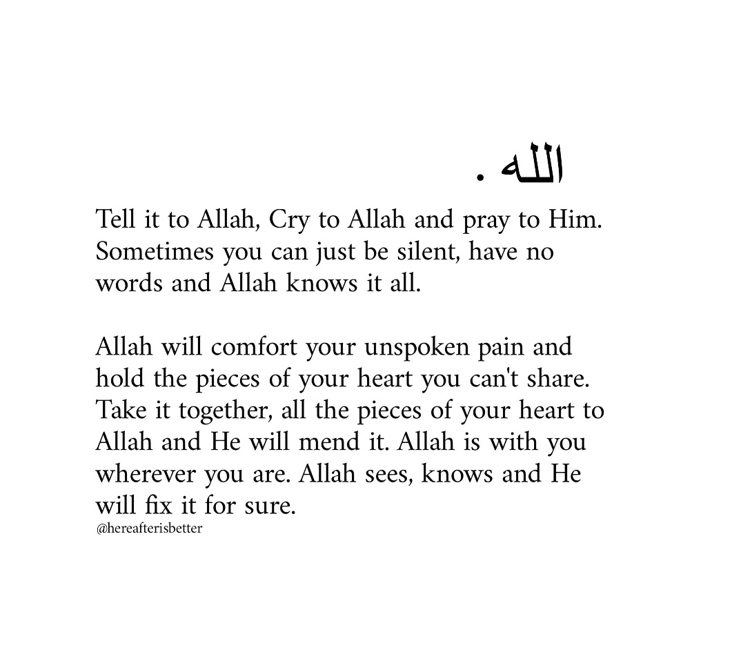 Talking to Allah is the best therapy🥺🤍.