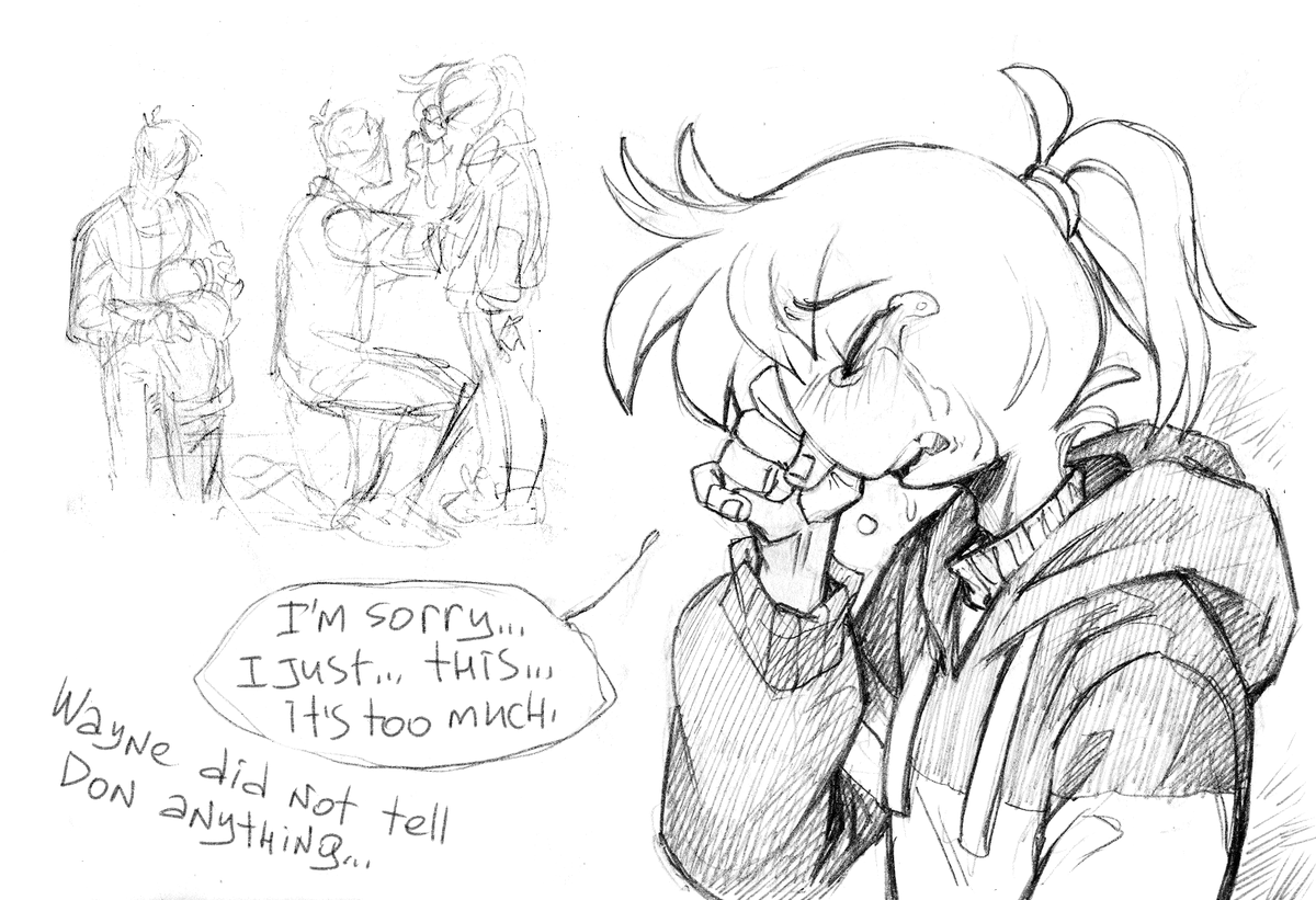 MaddSadtodd's tweet image. Wayne usually doesn't complain and barely opens up about his own problems and troubles. He likes to handle everything on his own. But sometimes it's too hard...
#YourBoyfriendGame #sketch