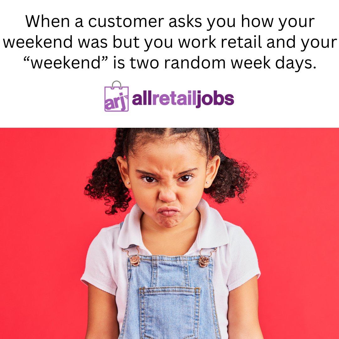 AllRetailJobs's tweet image. Happy Monday!
#retail #retailhumor #customerservice