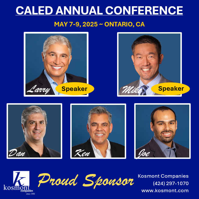 #Kosmont is headed to #CALED’s Annual Conf in Ontario and is proud to be this year’s lanyard sponsor. We invite you to join us for these 2 timely and informative panels! Hear Larry J. Kosmont speak on “Today's Roadmap to Economic Development: Climate Action, Zoning and Housing”