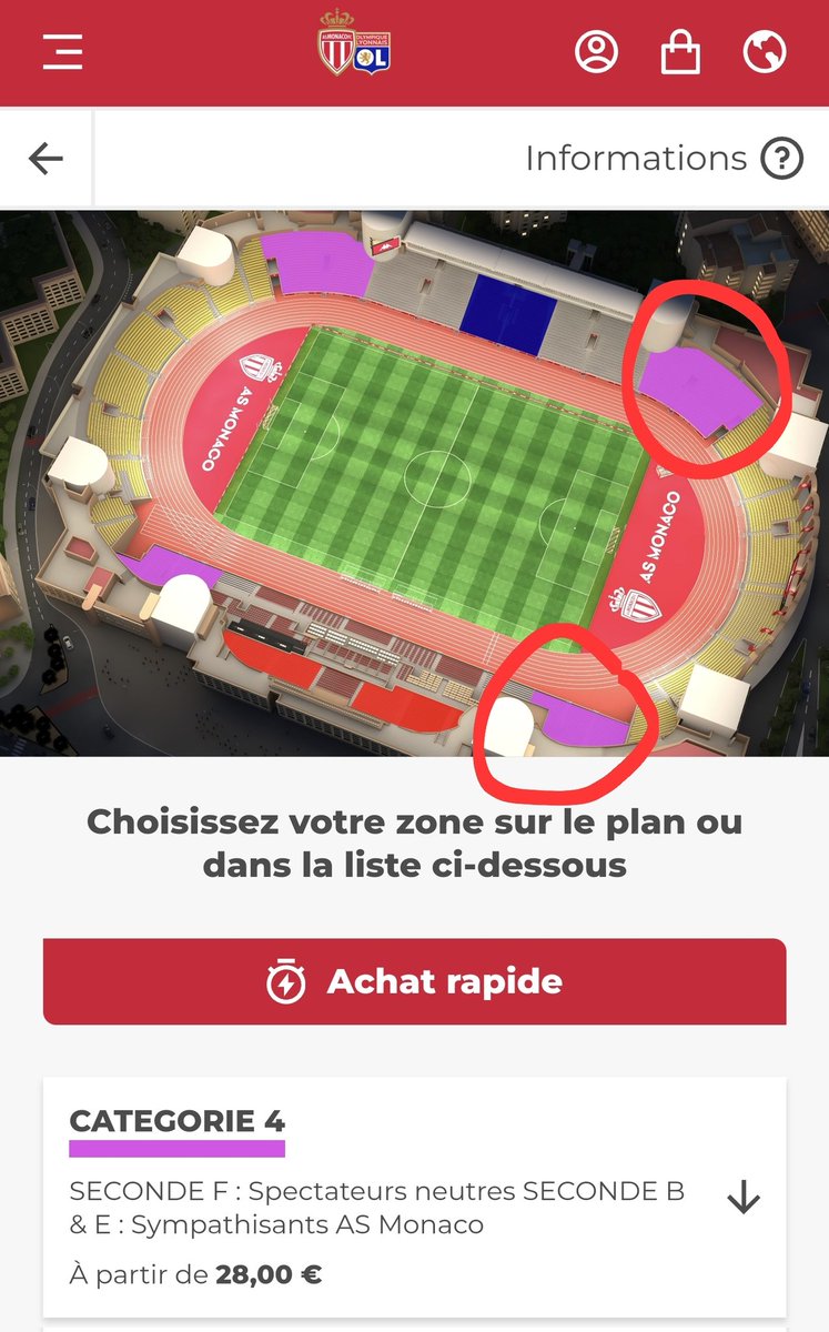 EntreLyonnais69's tweet image. 🚨Le parcage étant complet en même pas 15 minutes, prenez vos places à proximité de celui-ci ! À partir de 28€/place ! Places disponibles sur la billetterie grand public de l&apos;AS Monaco ! Dépêchez-vous les gones ! 
#OLASM #TeamOL #OL 🔴🔵