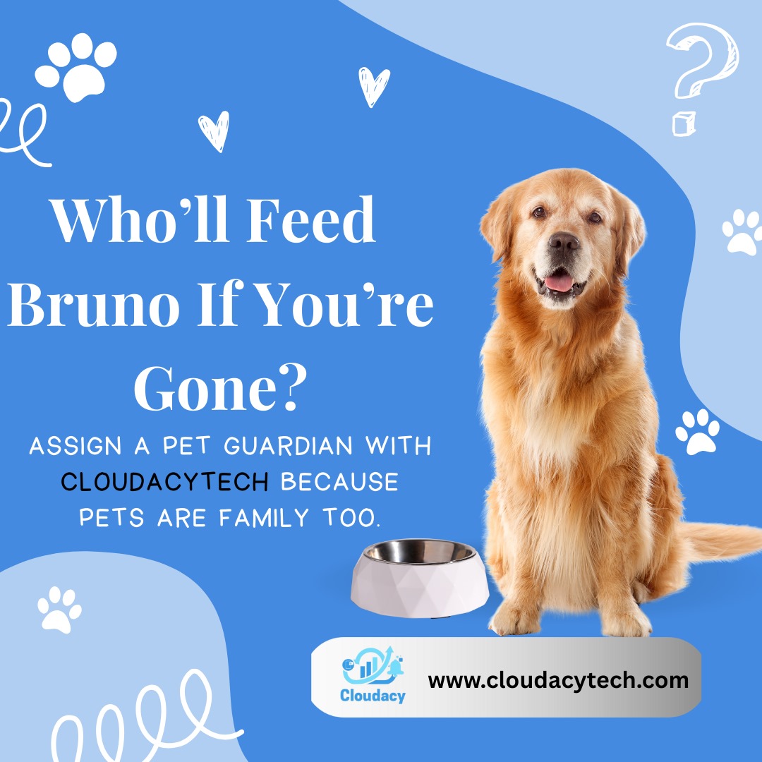 Cloudacytech's tweet image. Ever thought about who’ll feed your furry friend if you&apos;re not around? 🐾
Pets aren&apos;t just pets they&apos;re family.
👉Sign up free cloudacytech.com

#pet #cloudacytech #digitallegacy #petcarematters #signupfree #furfamily #futureplanning #fyp #exploremore #trending #viralpost
