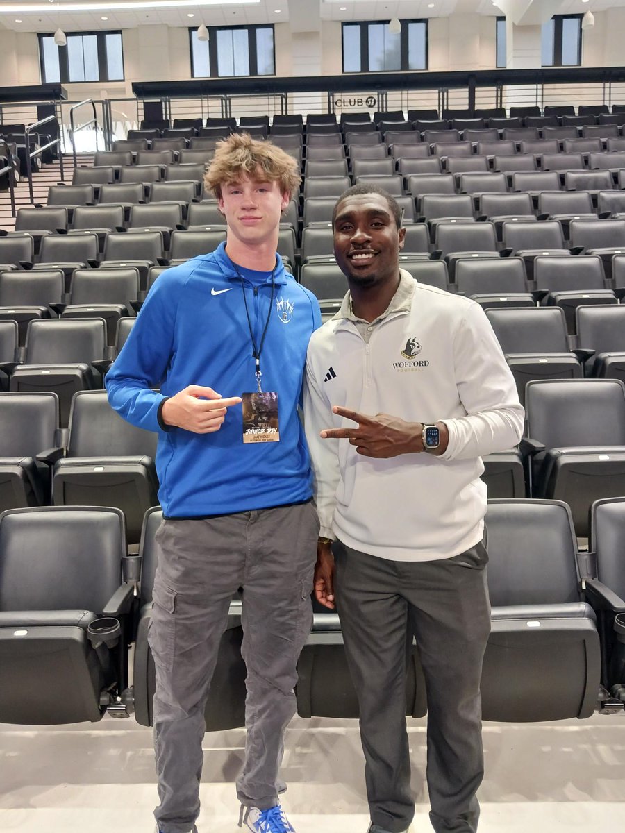 hickoxjake (@hickoxjake14987) on Twitter photo Had a great time at the Wofford Junior Day. Appreciate the beautiful tour of the campus <a href="/Wofford_FB/">Wofford Football</a> . Thanks to <a href="/CoachWatson_24/">Devin Watson</a> for the invite, and thanks <a href="/CoachMichaelee/">Michaelee Harris</a> for taking the time to answer my questions. Thank you Coach <a href="/WatsonShawn1/">Shawn Watson</a> for the encouraging speech. Had a great time at the Wofford Junior Day. Appreciate the beautiful tour of the campus <a href="/Wofford_FB/">Wofford Football</a> . Thanks to <a href="/CoachWatson_24/">Devin Watson</a> for the invite, and thanks <a href="/CoachMichaelee/">Michaelee Harris</a> for taking the time to answer my questions. Thank you Coach <a href="/WatsonShawn1/">Shawn Watson</a> for the encouraging speech.