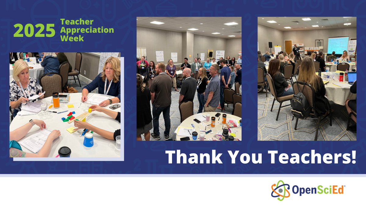 OpenSciEd's tweet image. At #OpenSciEd, we are incredibly grateful for the passionate, dedicated teachers who bring science to life in their classrooms!💫 Every day, you do far more than teach lessons — you ignite curiosity, spark wonder, and cultivate confidence in the next generation of scientists.…