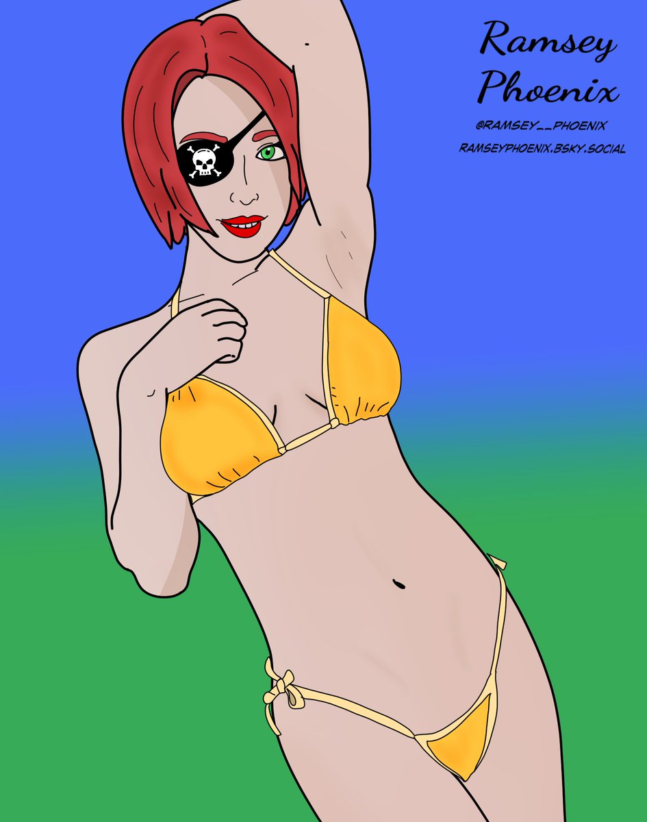 Nearly missed it, but here we go. Golden week golden bikini! Whew. 
#digitalart #goldenweek #goldenbikini