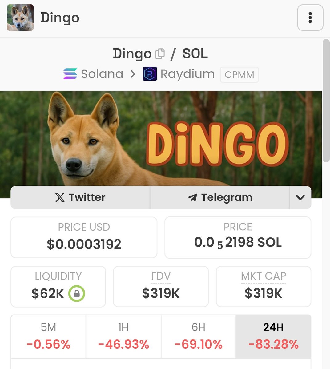 Aped more on $Dingo dip 🚀🚀 weak hands sold chasing other pump, but diamond hands and whales keep accumulating🤫🤫

Jeets gonna cry when we moon. 🫠🫠🫠

 LFG! 🚀🚀🚀