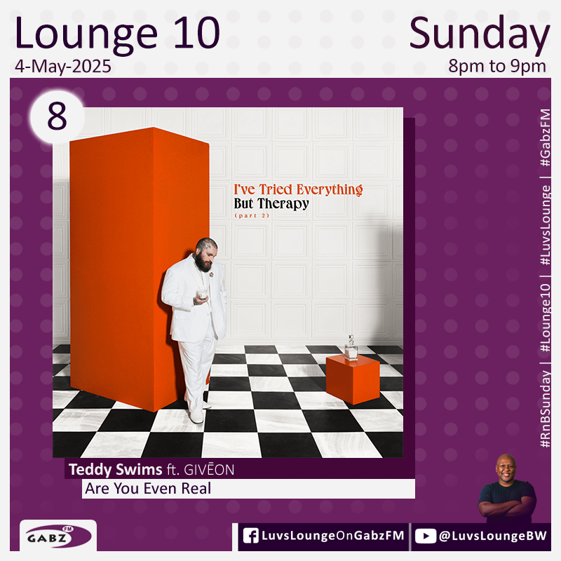 #Lounge10 no.8 <a href="/teddyswims/">Swimmy BoutDaCheck</a> ft. GIVĒON-Are You Even Real

#LuvsLounge #RnBSunday <a href="/Gabz_FM/">Gabz-FM</a>