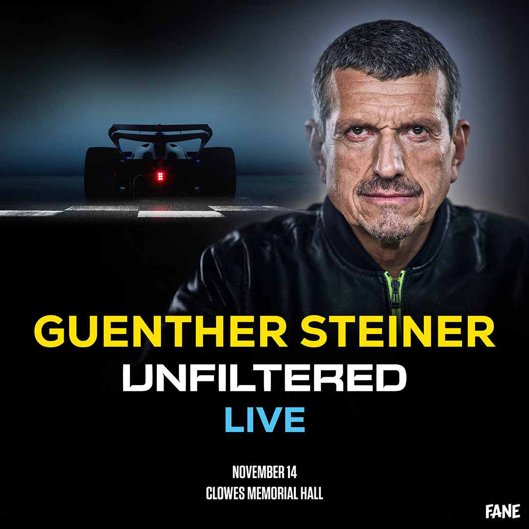 Race season may just have begun here in Indy but don't let it doesn't have to end with May🏎️🏁🏆 
Get tickets to see F1 icon, Guenther Steiner, live at Clowes Memorial Hall on November 14 at bit.ly/4iOXCrq