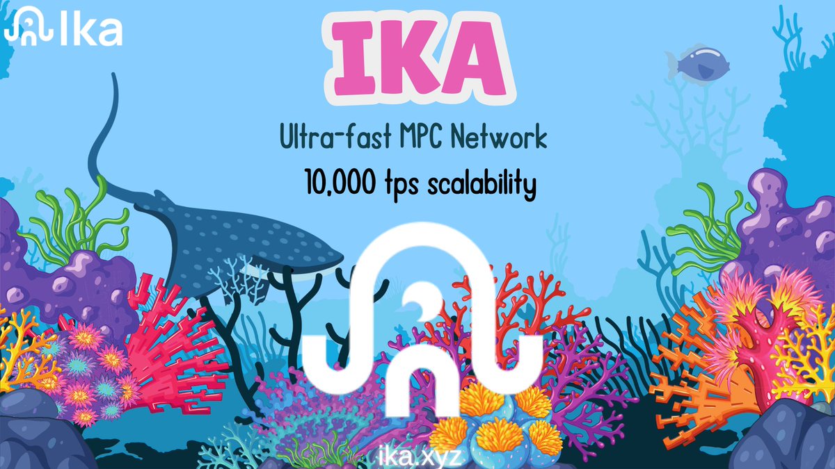 🚀 Introducing IKA <a href="/ikadotxyz/">Ika「🦑」</a> : The world's fastest parallel MPC network, delivering sub-second latency and scaling to 10,000 tps with zero-trust security. Built on the Sui blockchain, Ika is redefining interoperability in Web3. Let's dive in! 👇

🔐 What is Ika?
Ika is a