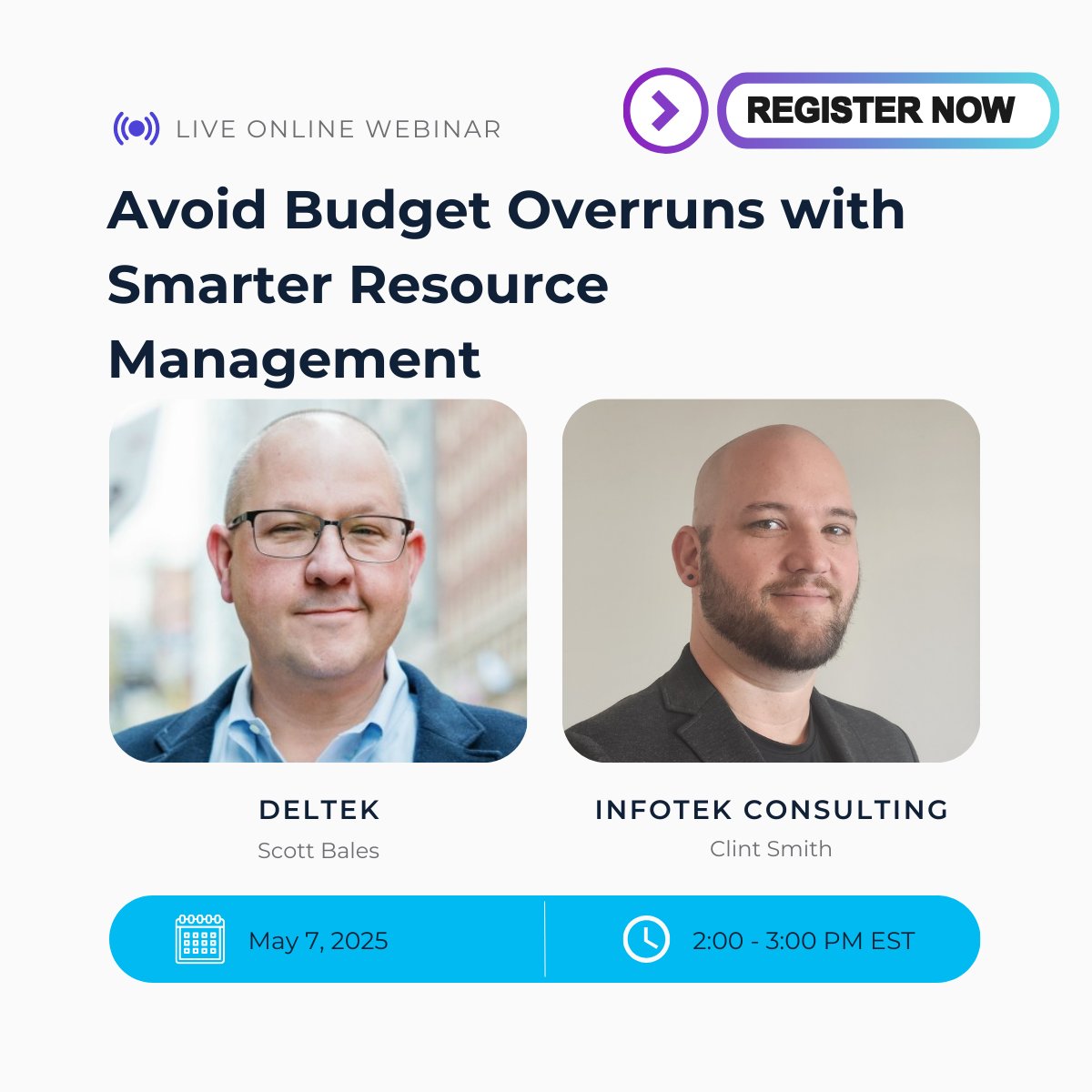 Still using spreadsheets to manage people + projects?
There’s a smarter way.

Join <a href="/InfotekConsult/">Infotek Consulting</a>  + <a href="/Deltek/">Deltek</a>  on May 7 at 2PM ET to see how Replicon helps teams forecast better, stay compliant, and plan with confidence.

Register Here:  zurl.co/8bnhu
