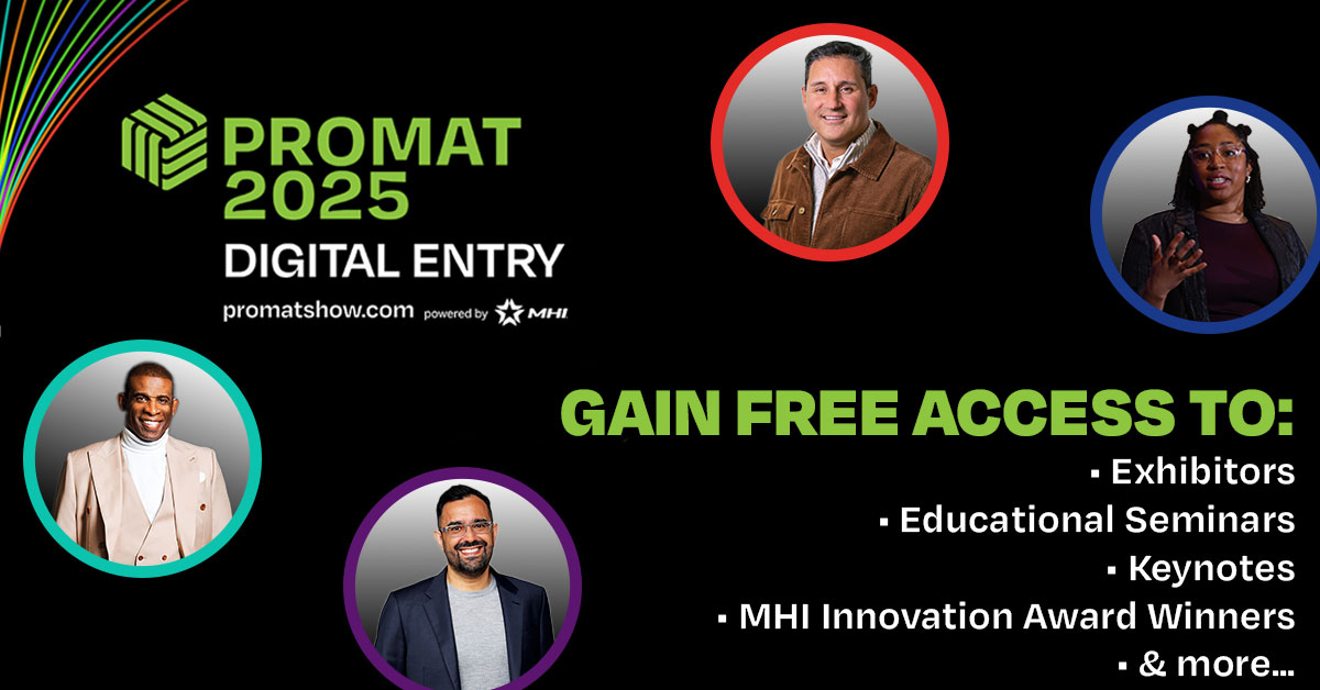 poweredbymhi's tweet photo. We've just released our #ProMat2025 Digital Entry to give you access to the largest supply chain event of the year! With digital access, you can explore 1,100+ exhibitor showcases, 200+ expert-led seminars, & keynotes.
Start exploring for FREE today at https://t.co/hSwpcGLIi7. https://t.co/Oy3fEO4qWt