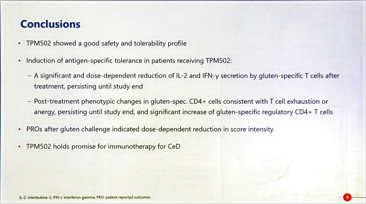 David Ziring (@dziring) on Twitter photo TPM502 mixture of gluten nanoparticles benefits a group of patients with celiac disease (HLA DQ2.5+), inducing tolerance to gluten #DDW2025 TPM502 mixture of gluten nanoparticles benefits a group of patients with celiac disease (HLA DQ2.5+), inducing tolerance to gluten #DDW2025