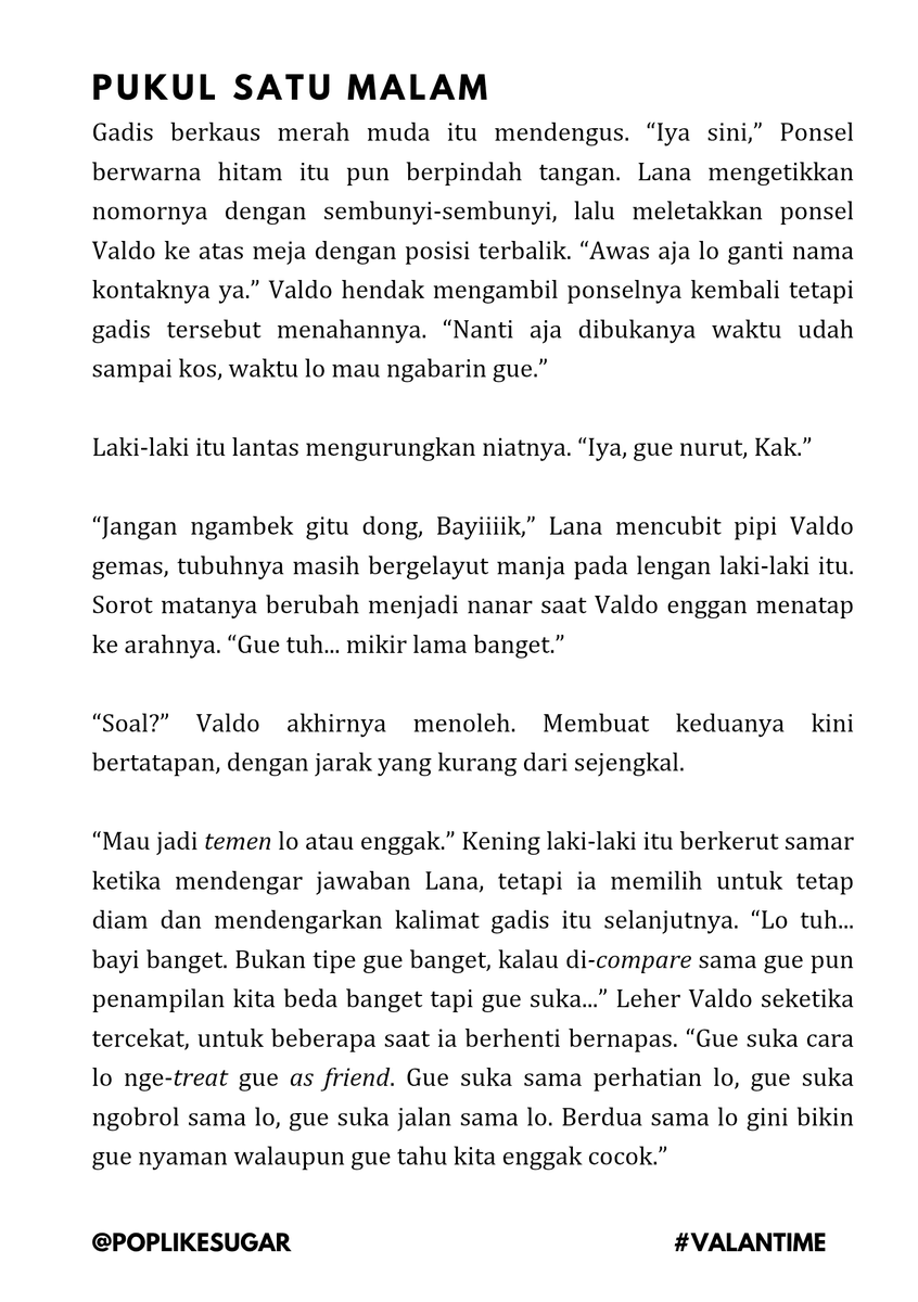 poplikesugar's tweet photo. #valantime ; Pukul satu malam https://t.co/klltals1e4