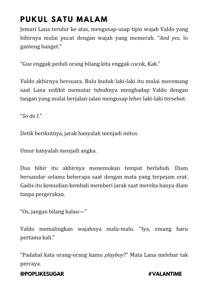 poplikesugar's tweet photo. #valantime ; Pukul satu malam https://t.co/klltals1e4