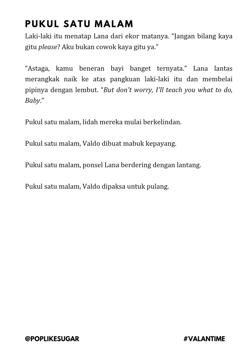 poplikesugar's tweet photo. #valantime ; Pukul satu malam https://t.co/klltals1e4