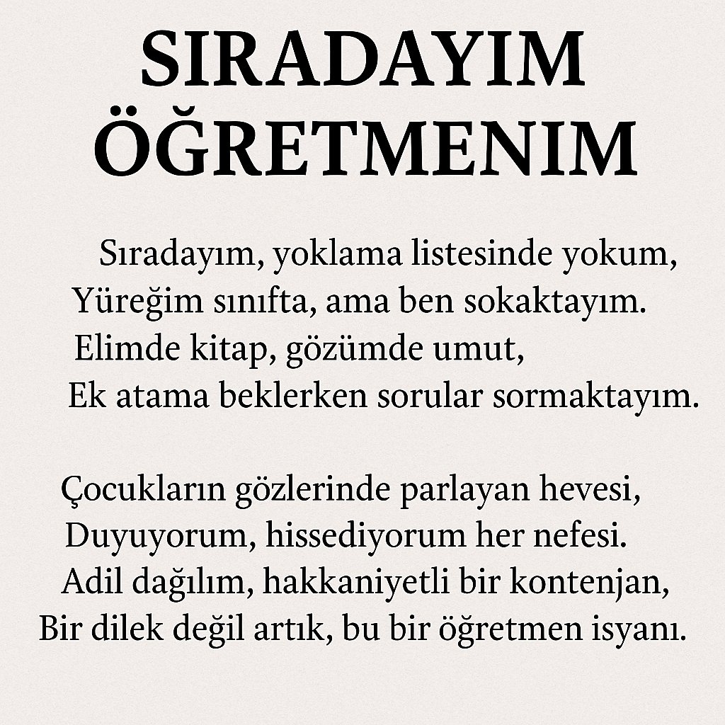 Geçen yıl olsaydı sıralamanın içindeyim şimdi dışınında dışındayım...

 #EkAtama2024MebVeMaliyede