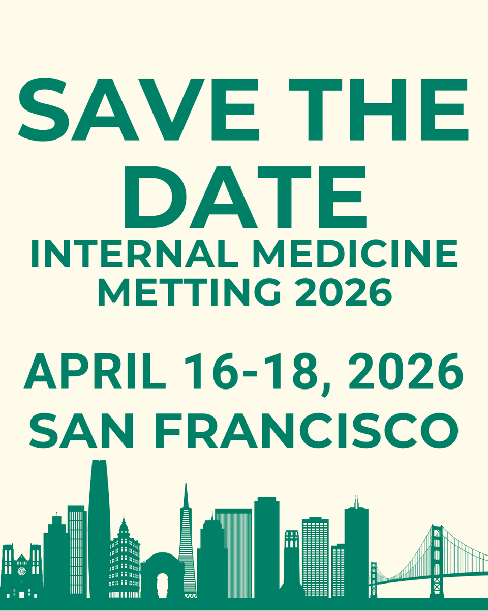 IowaACP's tweet image. SAVE THE DATE! The 2026 Internal Medicine Meeting will be held in April 16-18 will be in San Francisco, California. Early Bird registration is already open!
🔗 l8r.it/bhTk