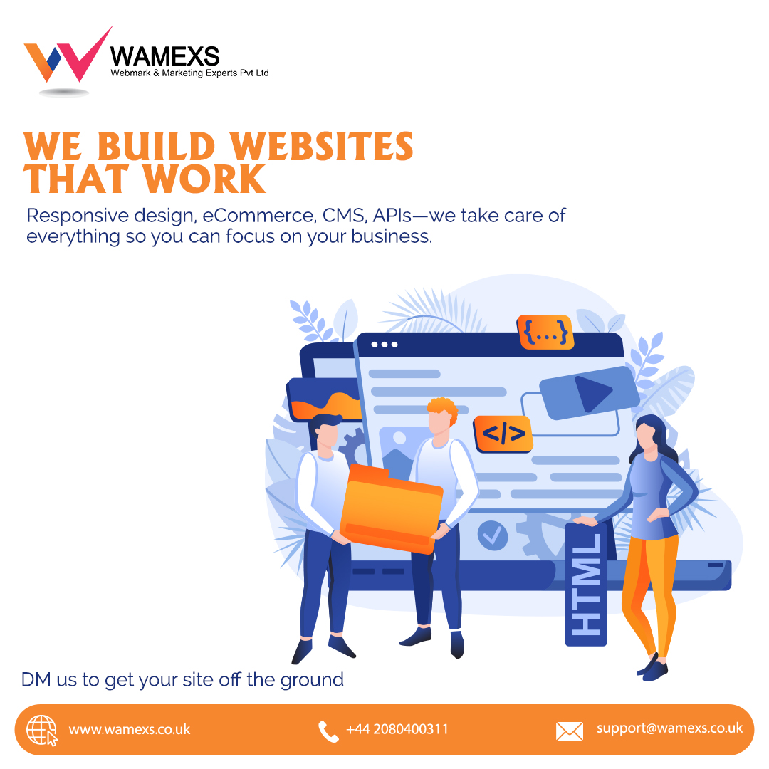wamexsuk's tweet image. At Webmark &amp;amp; Marketing Experts Pvt. Ltd., we build websites that don't just look good — they perform, convert, and grow your business.

👉 Let’s build something powerful, together.
More details: wamexs.co.uk
Call: +44 208 040 0311
Follow us: @wamexsuk

#WebmarkExperts
