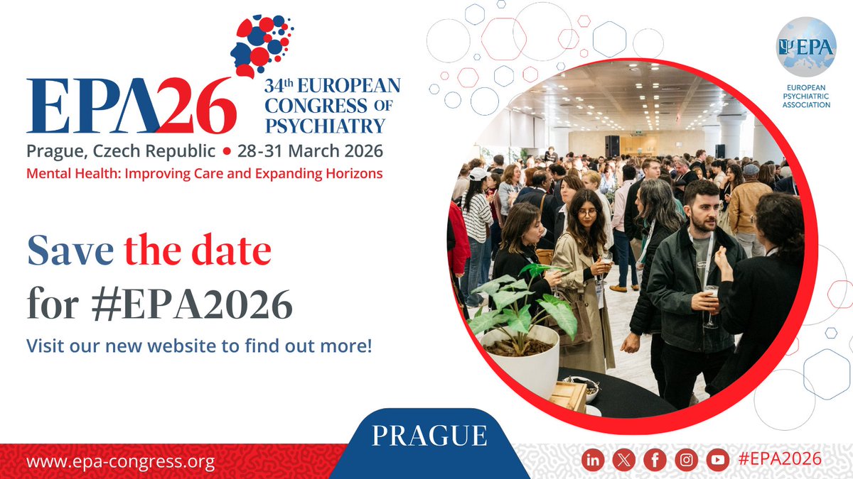 Save the date for #EPA2026 We are embracing the power of collaboration, bringing together #HealthCareProfessionals.  ➡️ Save the Congress to your digital calendar: addevent.com/event/HY249594….  ➡️ View the new EPA 2026 website: tinyurl.com/EPA2026-Homepa….