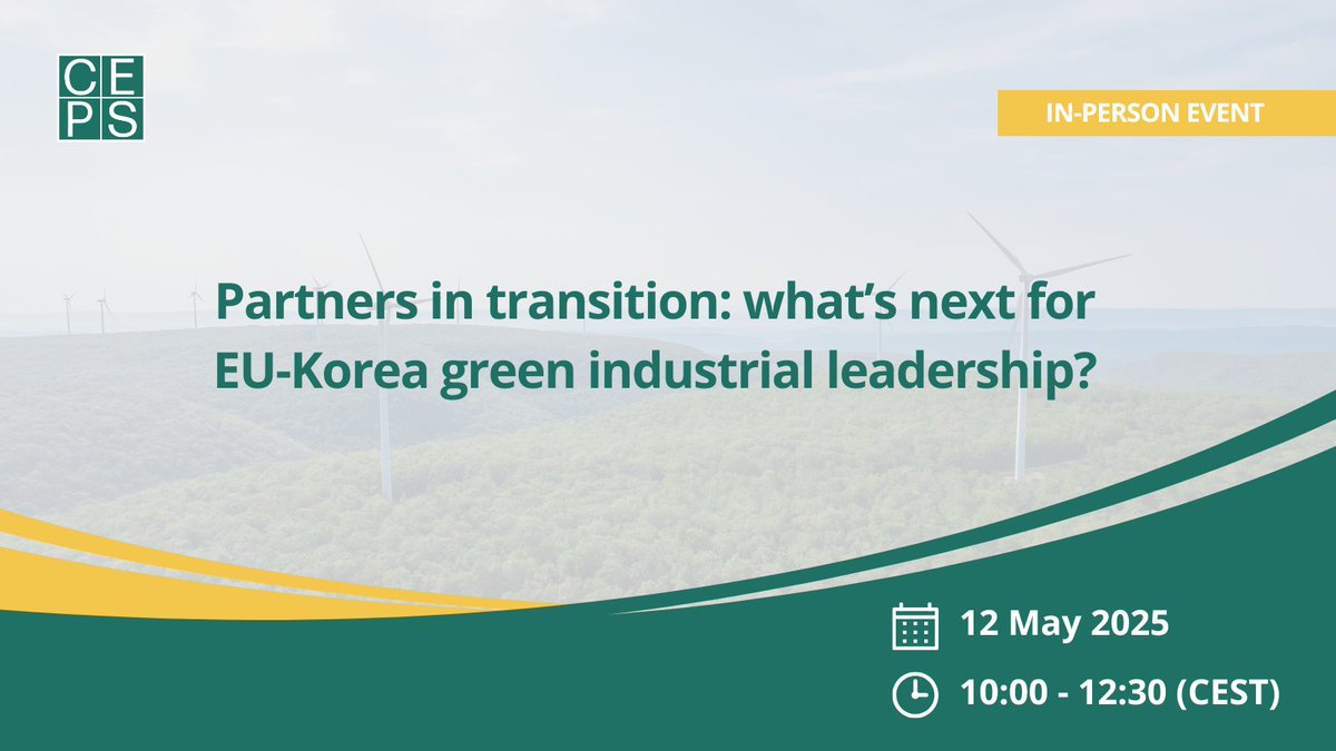 Two years after the 🇪🇺-🇰🇷 Green Partnership was launched, the path to net-zero is increasingly shaped by concerns over #competitiveness, fragmented ambitions and increasing protectionism. 

With the EU’s Clean Industrial Deal &amp; Korea’s upcoming elections, both sides are