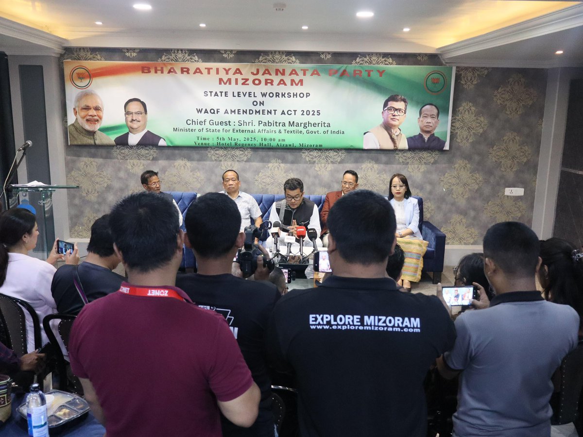 Pabitra Margherita (@pmargheritabjp) on Twitter photo Participated in the ‘Waqf Sudhar Janjagaran Abhiyan’ organized by <a href="/BJP4Mizoram/">BJP Mizoram</a> in Aizawl, where I had the opportunity to share my thoughts on this important legislation with an audience representing diverse communities and backgrounds including our friends from the media.
The Participated in the ‘Waqf Sudhar Janjagaran Abhiyan’ organized by <a href="/BJP4Mizoram/">BJP Mizoram</a> in Aizawl, where I had the opportunity to share my thoughts on this important legislation with an audience representing diverse communities and backgrounds including our friends from the media.
The
