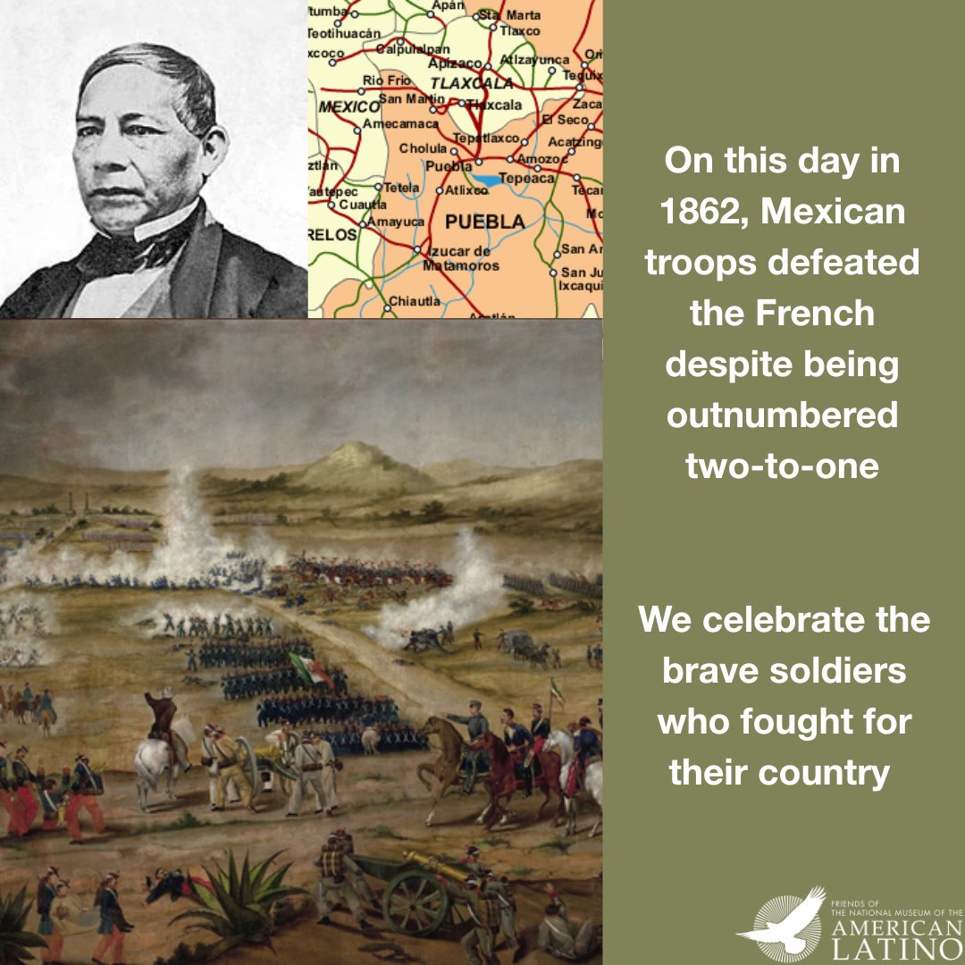 latinomuseum's tweet image. Happy Cinco de Mayo! On this day we remember the victory of Mexican soldiers over the French army on May 5, 1862. Mexican President Benito Juarez suspended all payments of foreign debts in 1861, leading to a French invasion. As the troops marched across the country, French…