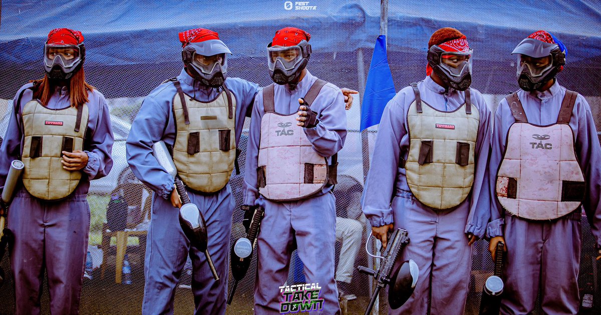 FestShoota's tweet photo. **DOTHRAKI.**
Grit in their eyes, unity in their stride.
When paintball turns war, they show no fear — only fire.
#DothrakiSquad #TacticalTakedown #FestShoota #PaintballElite #BattleBorn  #Nigeriasport #vdm #nxl #earthquake #hkarmy https://t.co/r2poVRkSzF