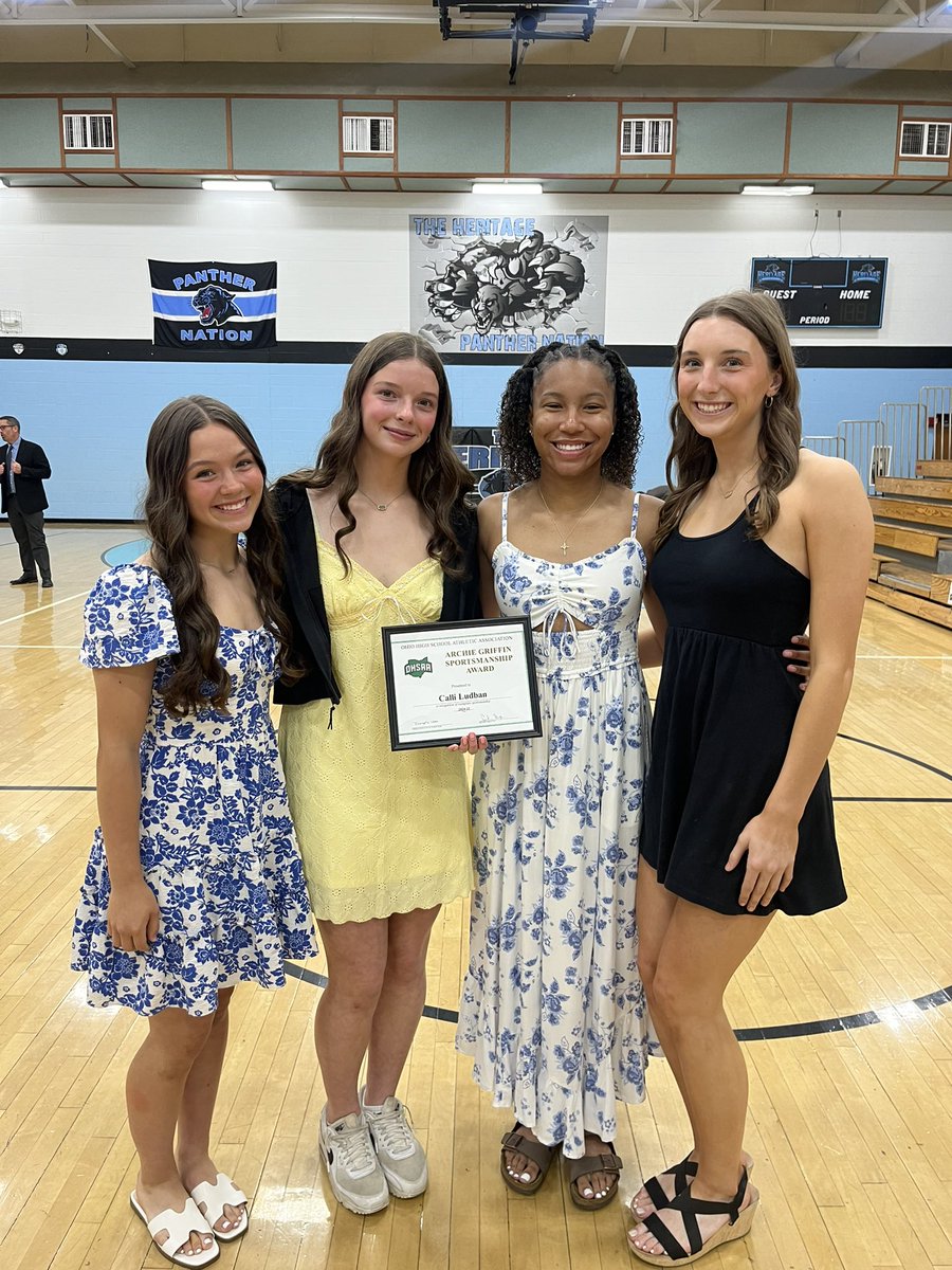 Congrats to Calli Ludban for winning the Archie Griffin sportsmanship award. We are beyond proud of you and look forward to an amazing 4 years at Darby.   Previous winners <a href="/_GiannaLane/">Gianna Lane</a> Cami Ludban &amp; <a href="/TCahill2028/">Taylor Cahill</a> representing Darby well. We have amazing people in our program!