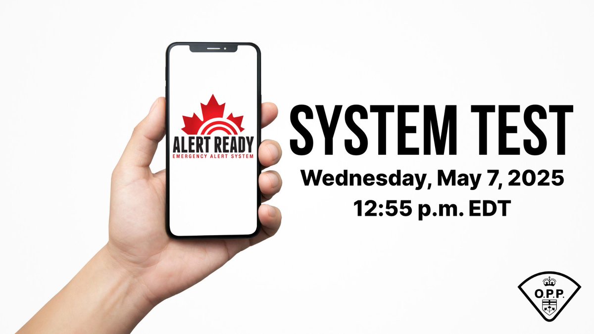 Here's a heads-up for later this week.  The province's Alert Ready emergency alerting system will conduct a test on Wednesday afternoon.  The system delivers potentially lifesaving information in a crisis.  Learn more here: alertready.ca  ^dr