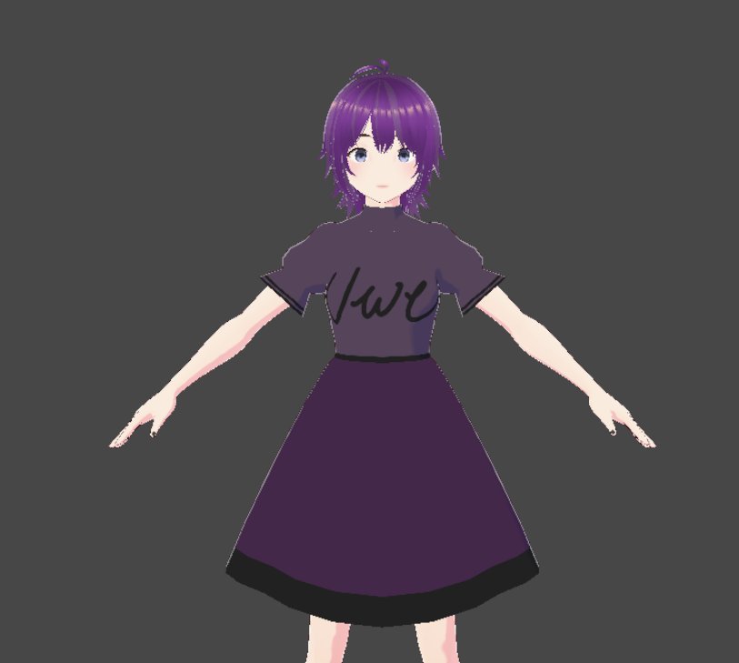 hexecream's tweet image. Wieder mal an VRoid gesetzt aber habe es simpel gehalten.
Lila ist eh eine top Farbe und dazu diese Aufschrift, so kann es theoretisch bleiben. :D

#Vtuber #GERVtuber
