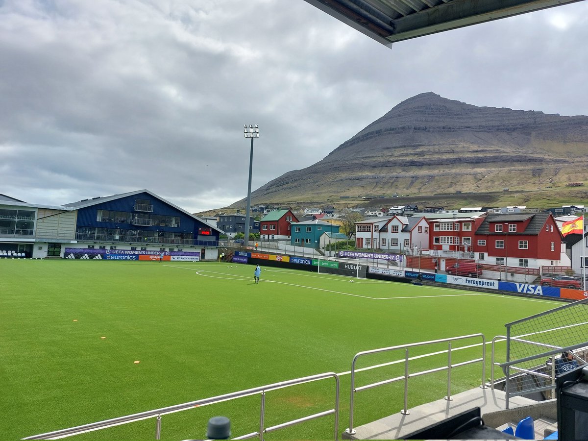 Paul Saffer (@uefacompauls) on Twitter photo Welcome to Klaksvik for day 2 of #U17WEURO in the Faroe Islands as Spain play France. Follow on UEFA.com / <a href="/WEURO2025/">UEFA Women's EURO 2025</a>
Behind the goal more semi-detatched than terrace, mountain view premium. Welcome to Klaksvik for day 2 of #U17WEURO in the Faroe Islands as Spain play France. Follow on UEFA.com / <a href="/WEURO2025/">UEFA Women's EURO 2025</a>
Behind the goal more semi-detatched than terrace, mountain view premium.