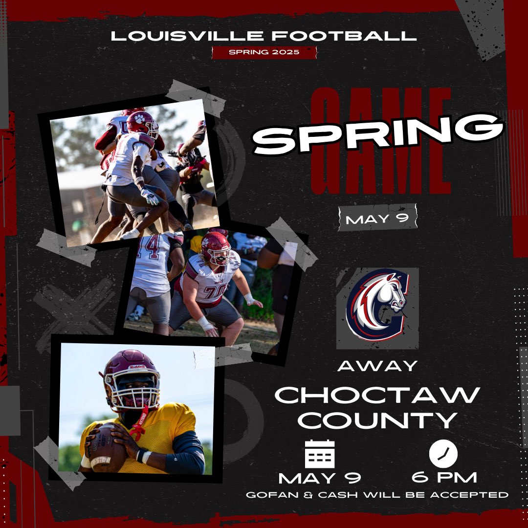 Louisville HS Football (@lhswildcats_fb) on Twitter photo Week 4️⃣ …. Game Week‼️
Make plans to come support our young men Friday, May 9th in Ackerman, MS 🏈
#OneTeamOneGoal | #BEL13VE 🏆 Week 4️⃣ …. Game Week‼️
Make plans to come support our young men Friday, May 9th in Ackerman, MS 🏈
#OneTeamOneGoal | #BEL13VE 🏆