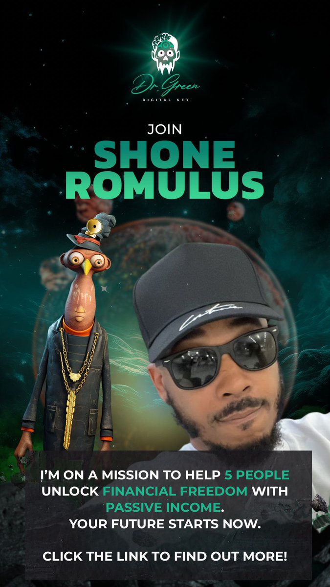I’m looking for 5 hustlers to join me and Dr.Green on this adventure to become 7-figure digital cannabis entrepreneurs—Trade legally through our license, warehouse, and employees effortlessly—even if you have ZERO experience! JOIN NOW!! drgreennft.com/shone-romulus-…