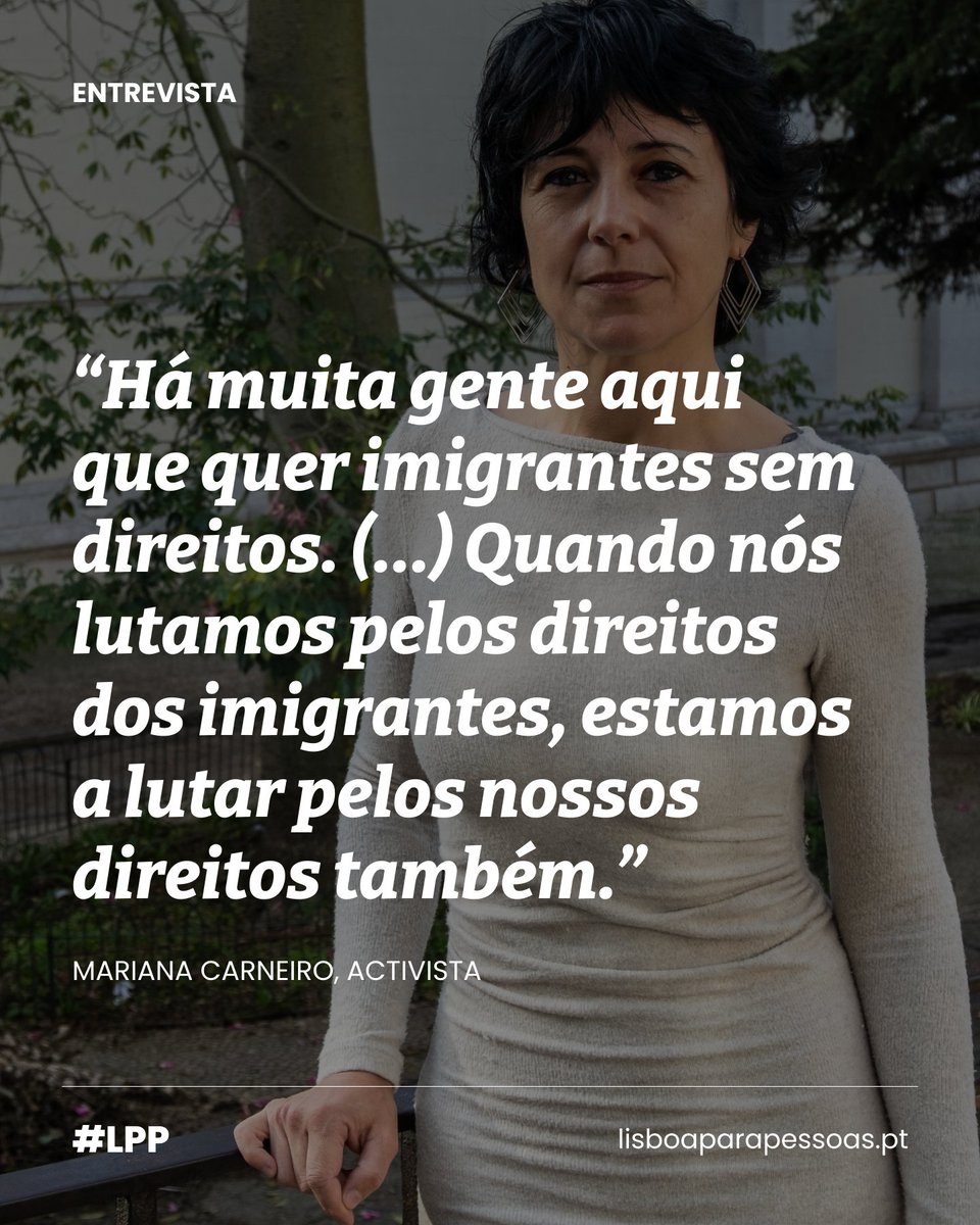 A propósito da actualidade nacional, recordamos esta entrevista com a activista Mariana Carneiro, da SOS Racismo: lisboaparapessoas.pt/2024/10/30/mar…