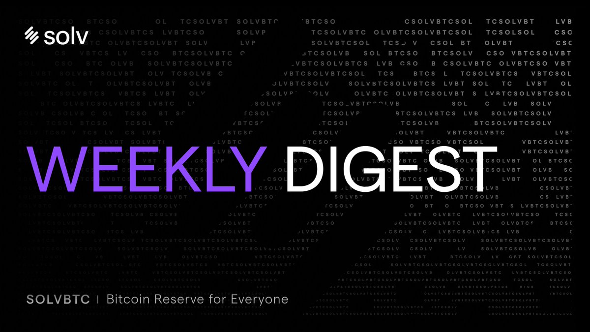 Weekly Digest: Solv Unlocks $5T with Institutionalized Bitcoin Product This  week, Solv achieved the first-ever Shariah-compliant Bitcoin yield product.  Certified halal yields. Institution-ready, with potential for $5T+ in  untapped sovereign wealth funds.