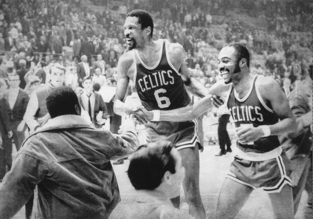 Historically Speaking Sports ποΈπβΎπποΈ (@historicallysp2) on Twitter photo Today in Sports History:
May 5, 1969- In Bill Russell's final game, the <a href="/celtics/">Boston Celtics</a> win second consecutive title, their 11th in 13 years, beating the <a href="/Lakers/">Los Angeles Lakers</a> in Game 7. Today in Sports History:
May 5, 1969- In Bill Russell's final game, the <a href="/celtics/">Boston Celtics</a> win second consecutive title, their 11th in 13 years, beating the <a href="/Lakers/">Los Angeles Lakers</a> in Game 7.
