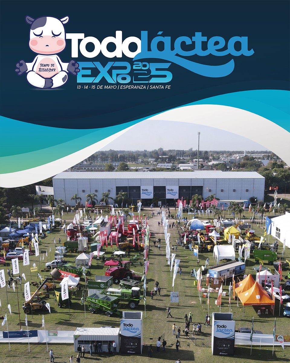 Estamos preparando una de las mayores exposiciones lecheras de la historia Argentina!🧑‍🌾🧀🐄🏆🚜

📌Del 13 al 15 de mayo en Esperanza, Santa Fe, podrás ver las últimas novedades en tecnologías de insumos, procesos y servicios para el tambo y la industria
🌐 todolactea.com.ar