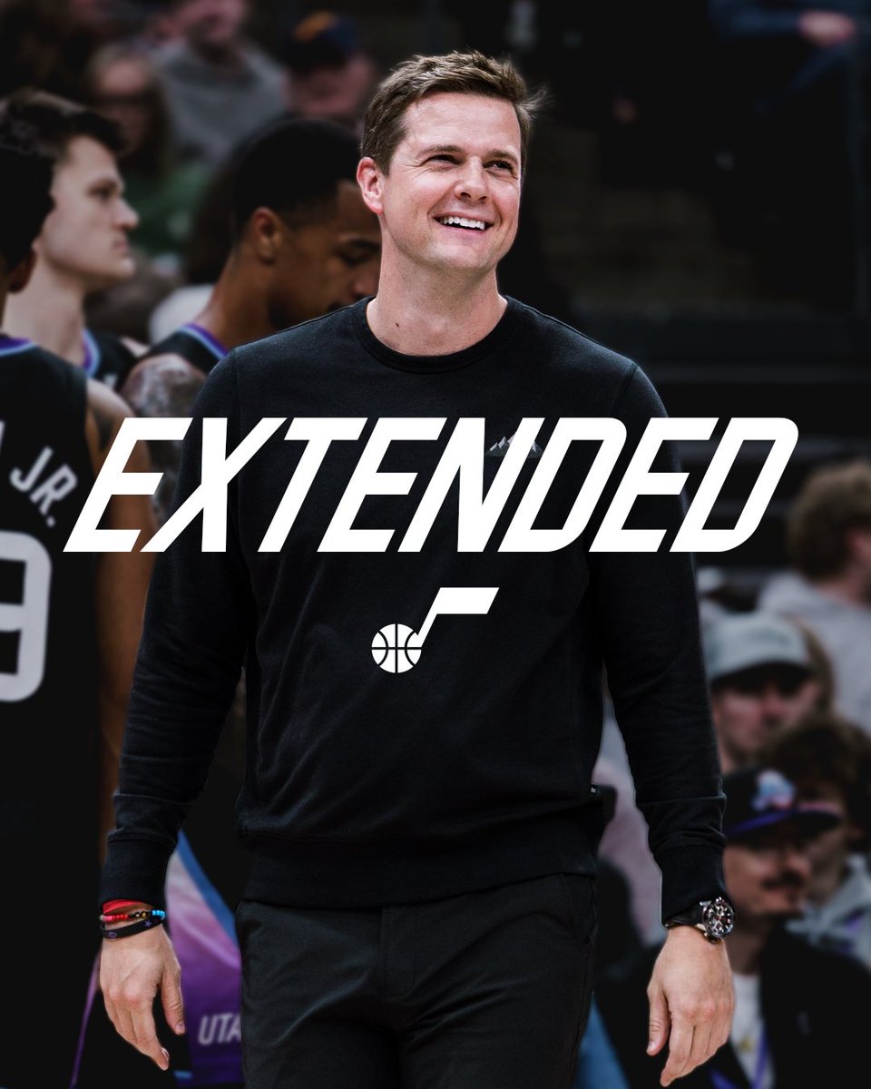 We have extended head coach Will Hardy 💜🏔️

“I’m humbled and honored. This is an incredible franchise. To be able to be committed to the next phase of our process is hard to explain.”

#TakeNote
MORE: bit.ly/3GHTD2r