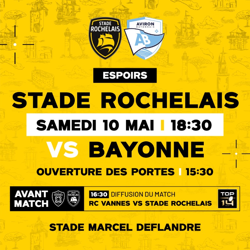 staderochelais's tweet photo. 🥰 Oh qu'il donne envie ce 𝘀𝗮𝗺𝗲𝗱𝗶 𝗱𝗲́𝗰𝗶𝘀𝗶𝗳 #ChezMarcel !
▪️ 15h30 - Ouverture des portes 🚪
▪️ 16h30 - Diffusion du match face à Vannes ⚓️
▪️ 18h30 - Espoirs 🆚 Bayonne ✌️
#SRRCV | #Espoirs | #FievreSR