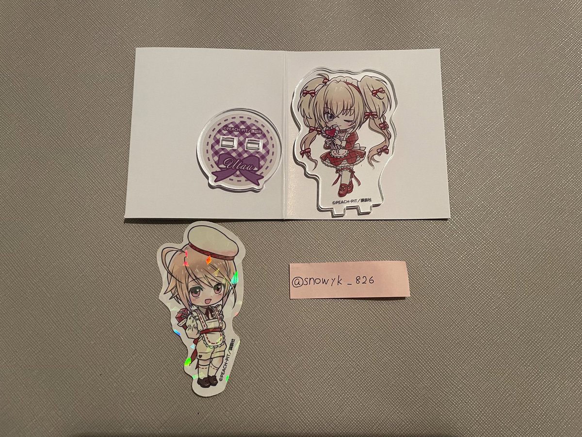 【交換】しゅごキャラ！　アニメイトカフェ　ミニアクリルスタンド　ホログラムステッカー
【譲】ステッカー　唯世
　　　アクスタ　歌唄
【求】ステッカー　あむ/りま
　　　アクスタ　あむ

郵送希望ですが、お日にちによっては都内手渡し可能です
検索からもお気軽にお声掛けください！