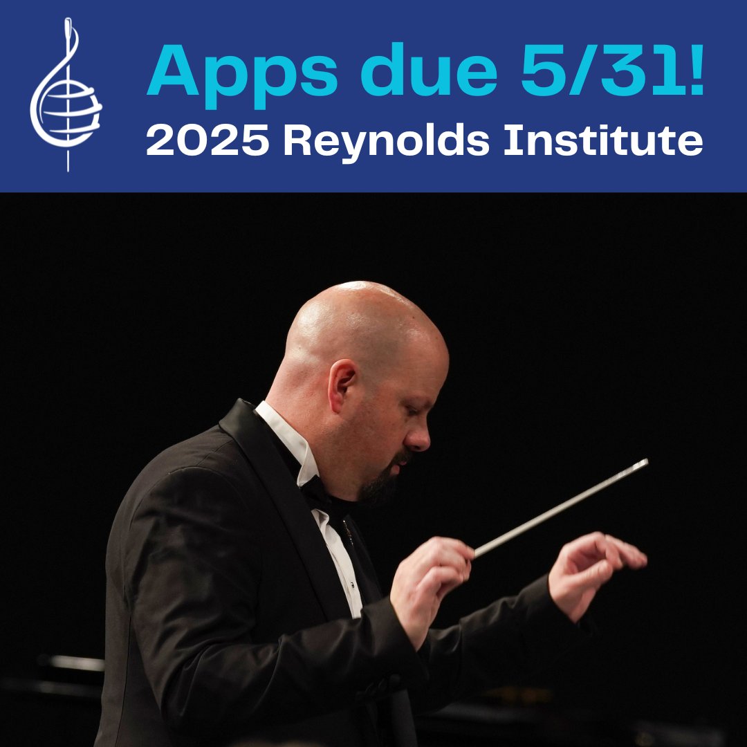 The Midwest Clinic (@midwestclinic) on Twitter photo Conductors, thereâs only a few weeks left to apply to the 2025 Reynolds Institute! This yearâs repertoire includes Mozartâs âSerenade No. 11 in Eb,â Stravinskyâs âOctet,â and Jacobâs âOld Wine in New Bottles.â Complete your application by May 31 at midwestclinic.org/reynoldsconducâŚ. Conductors, thereâs only a few weeks left to apply to the 2025 Reynolds Institute! This yearâs repertoire includes Mozartâs âSerenade No. 11 in Eb,â Stravinskyâs âOctet,â and Jacobâs âOld Wine in New Bottles.â Complete your application by May 31 at midwestclinic.org/reynoldsconducâŚ.
