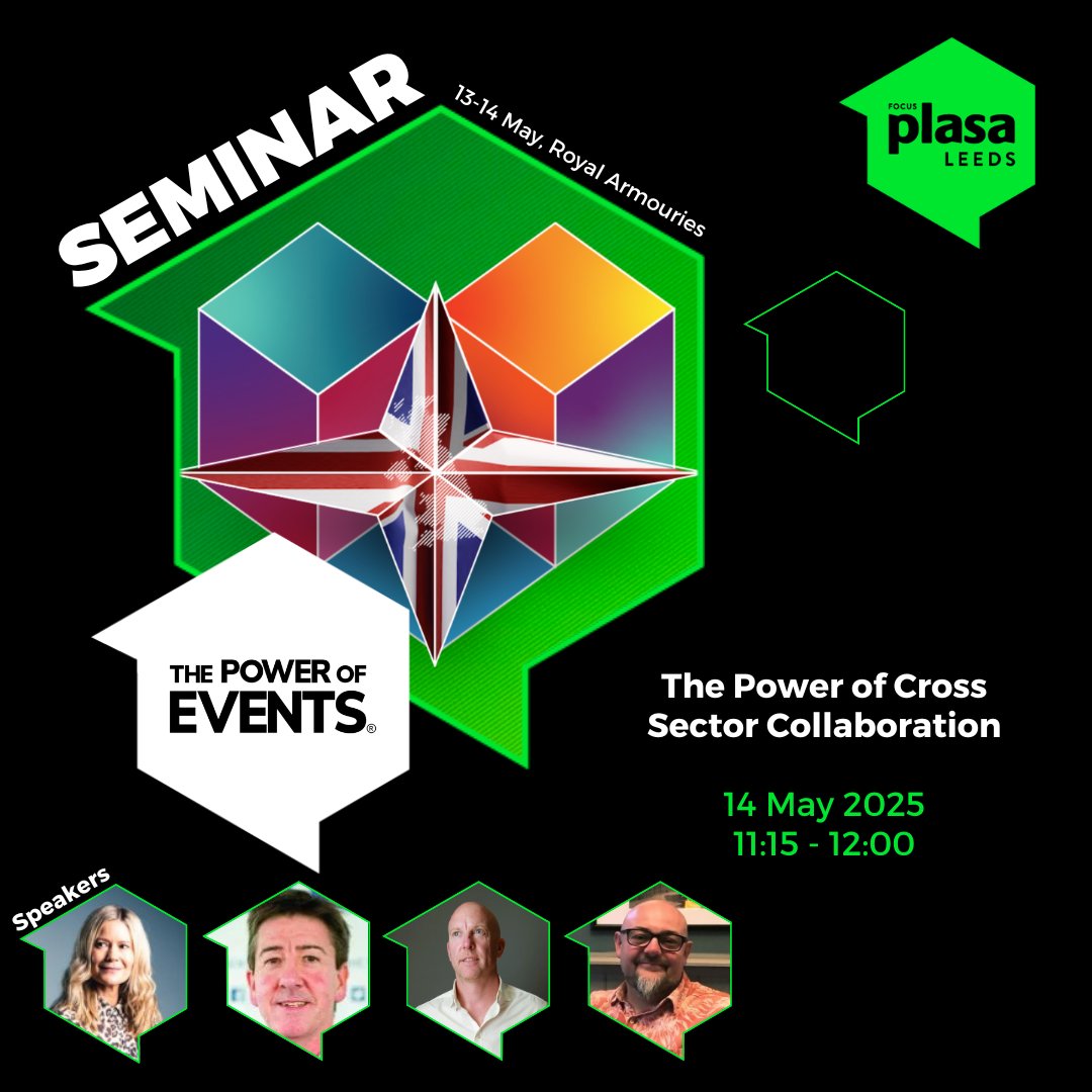 Join The Power of Events at PLASA Leeds on the 13th &amp; 14th May!

13th May - Inspiring the Next Generation: Shaping Careers in Events 

14th May - The Power of Cross-Sector Collaboration

Find out more about our seminar sessions here: plasaleeds.com/seminar-progra…