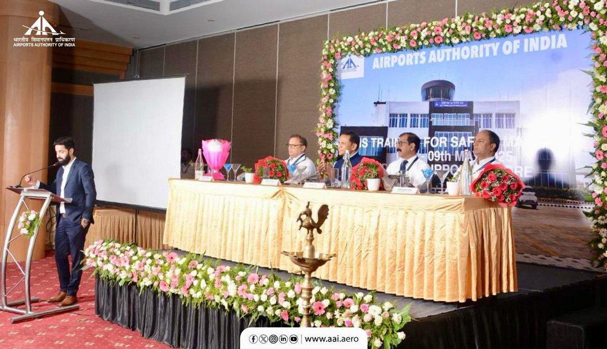 A Five-day #Safety Management Systems (SMS) training program for #AAI Safety Managers from across the country commenced at #IndoreAirport <a href="/aaiidrairport/">देवी अहिल्याबाई होलकर इंदौर एयरपोर्ट</a> on 5th May, 2025. Inaugurated by Sh. V. K. Seth, Airport Director, the program brings together participants to strengthen our